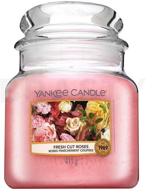 Yankee Candle - Fresh Cut Roses Medium Jar Candle (411g)