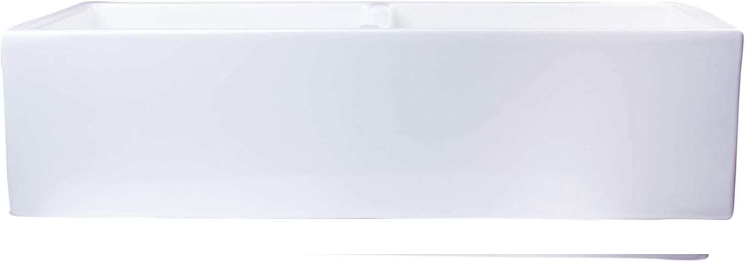 39.5'' L Farmhouse / Apron Double Bowl Fireclay Kitchen Sink