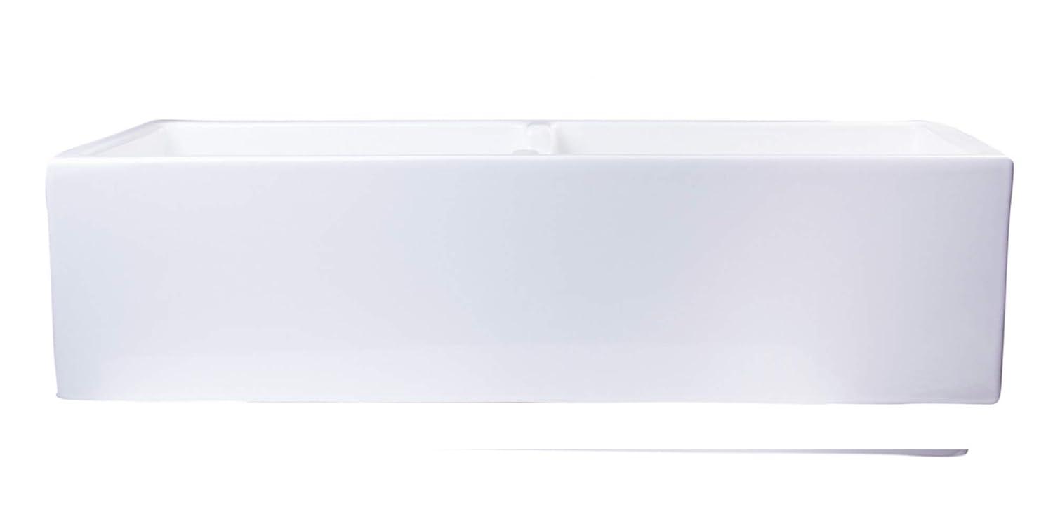 39.5'' L Farmhouse / Apron Double Bowl Fireclay Kitchen Sink
