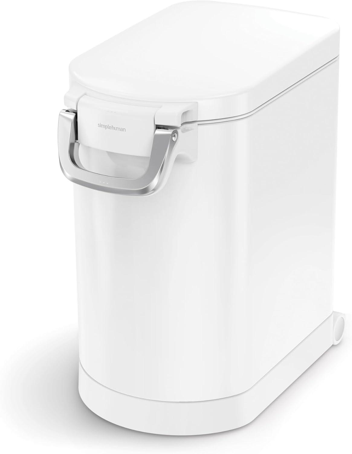simplehuman Pet Food Storage Container Stainless Steel for Dog Food, Cat Food, and Bird Feed