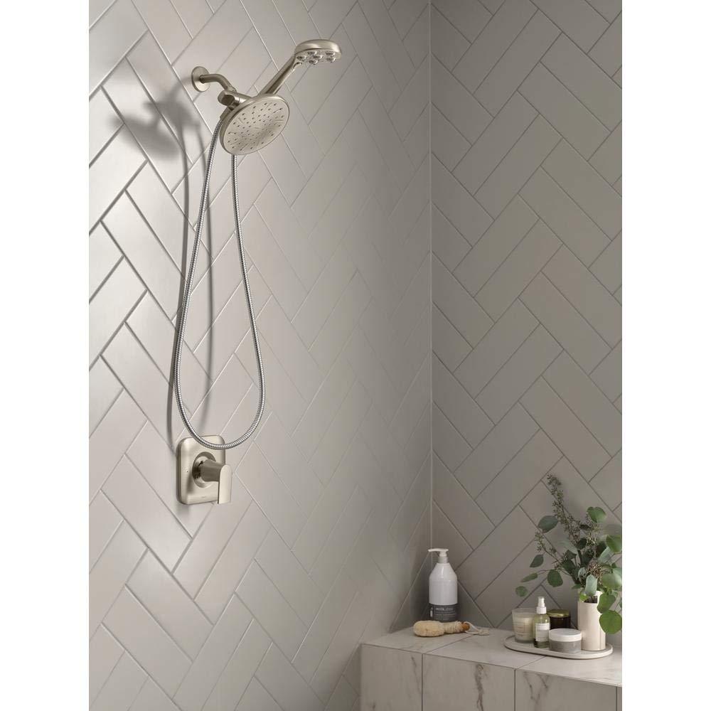 HydroRoller Massage 3-Spray 7.5 in Dual Handheld Shower Head with Body Spray in Spot Resist Brushed Nickel