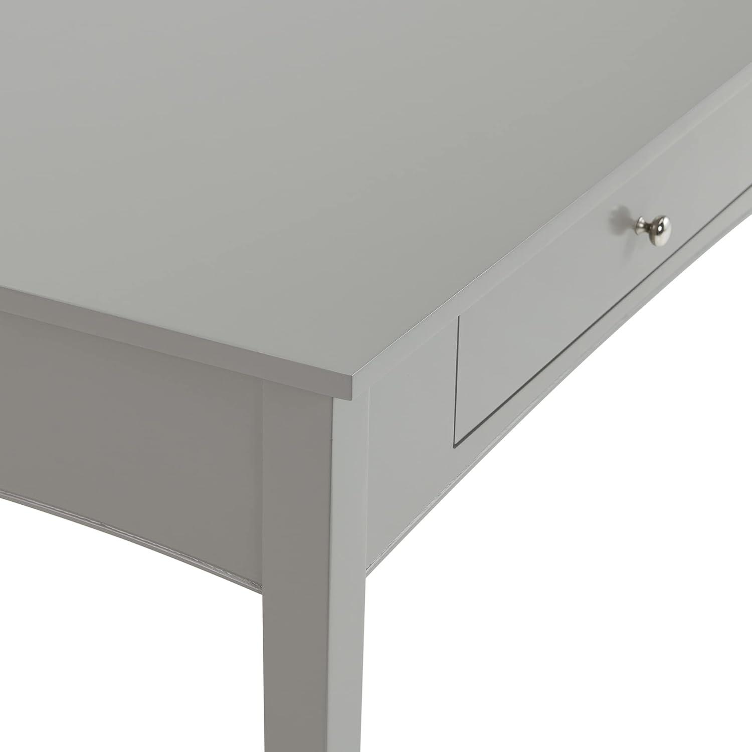 40" Shaker Cottage Desk Gray - Alaterre Furniture: Transitional Style, Pine Frame, Storage Drawer