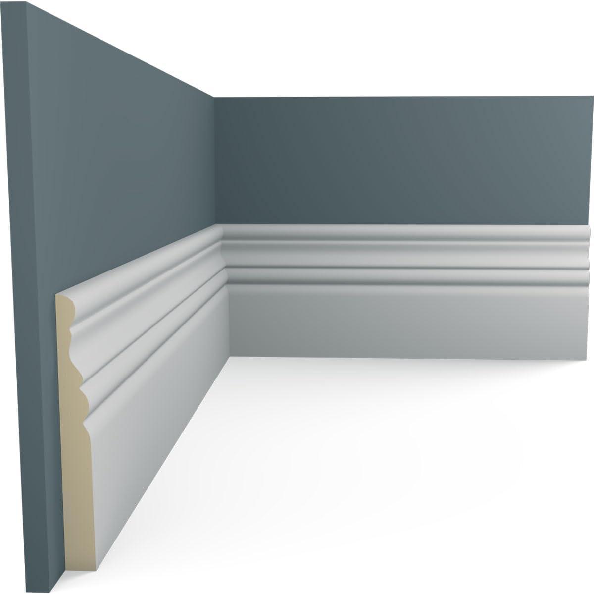Ekena Millwork 4 1/2"H x 1/2"P x 94 1/2"L Kepler Baseboard Moulding
