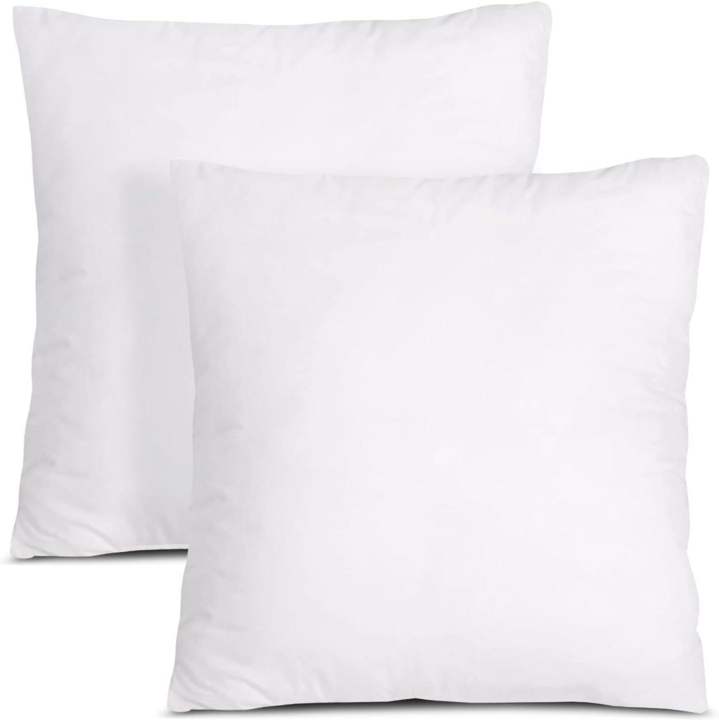 Utopia Bedding 18x18 White Throw Pillow Inserts (Set of 2) – Decorative Pillows for Bed & Couch