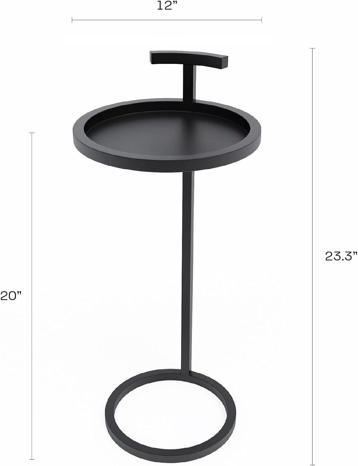 Katrine Camden Side Table Black Gold - Jamesdar: Round Martini & End Table, Space-Saving Design