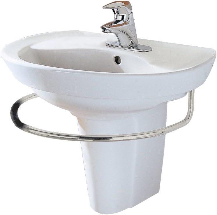 Ravenna Semi-Pedestal Sink Integral Towel Bar