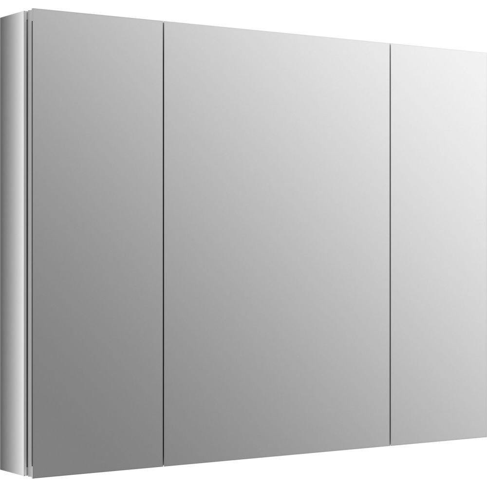 KOHLER Verdera® Aluminum Triple-Door Medicine Cabinet, Frameless with Adjustable Shelves