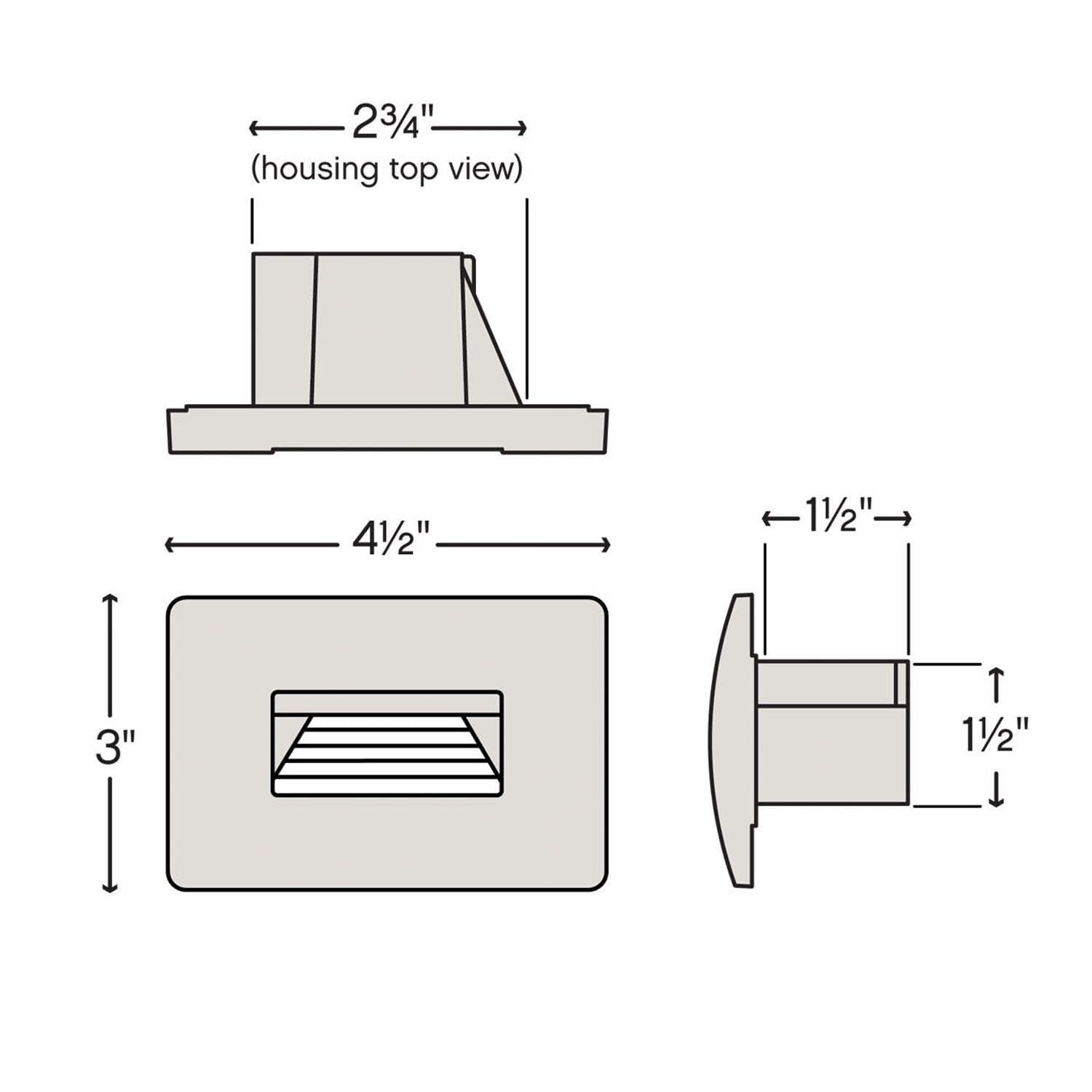 Luna Horizontal 120v 2700K Integrated LED Step Light
