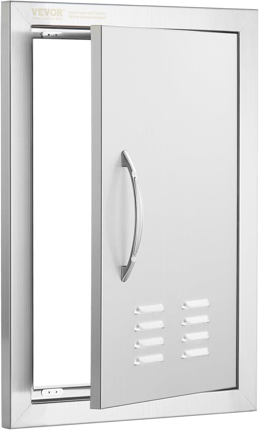 Stainless Steel Outdoor Kitchen Access Door with Vents