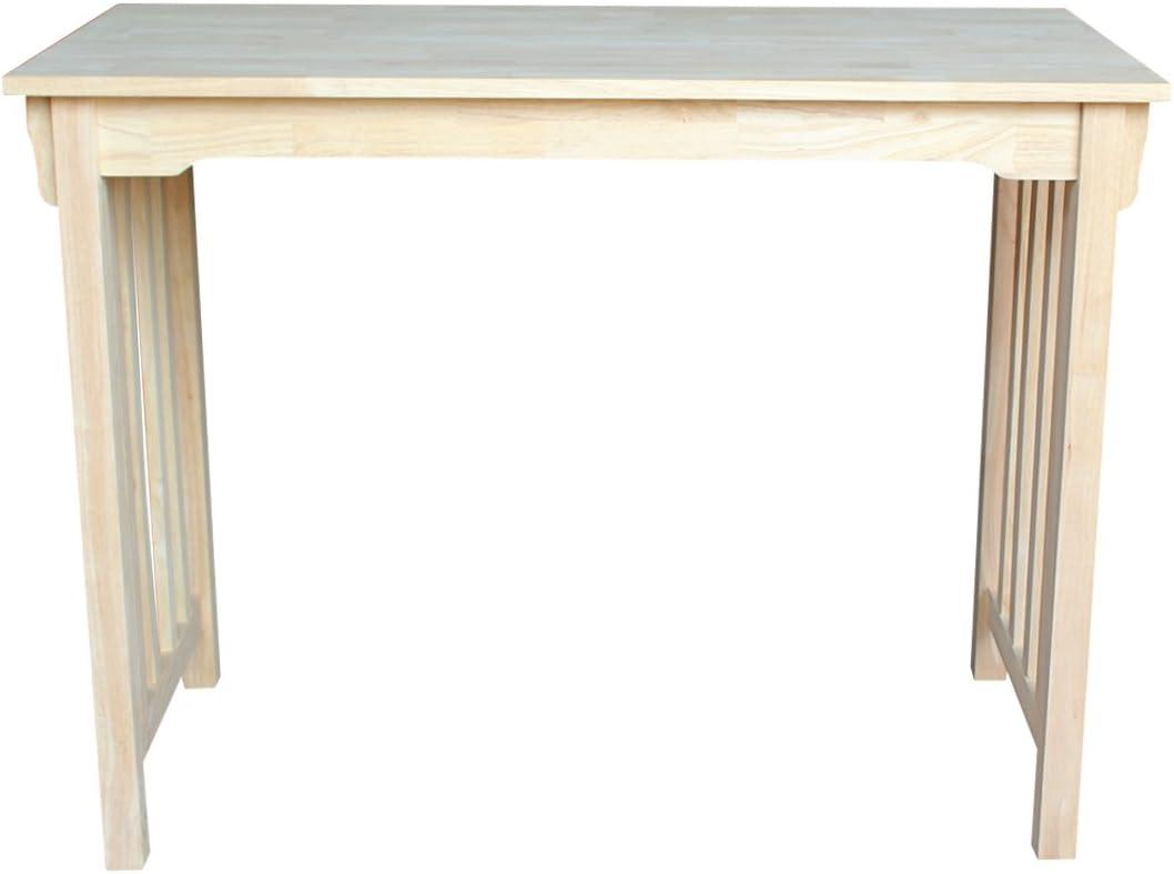 Mission Counter Height Table Unfinished - International Concepts: Solid Wood, 36" High, 48" Length