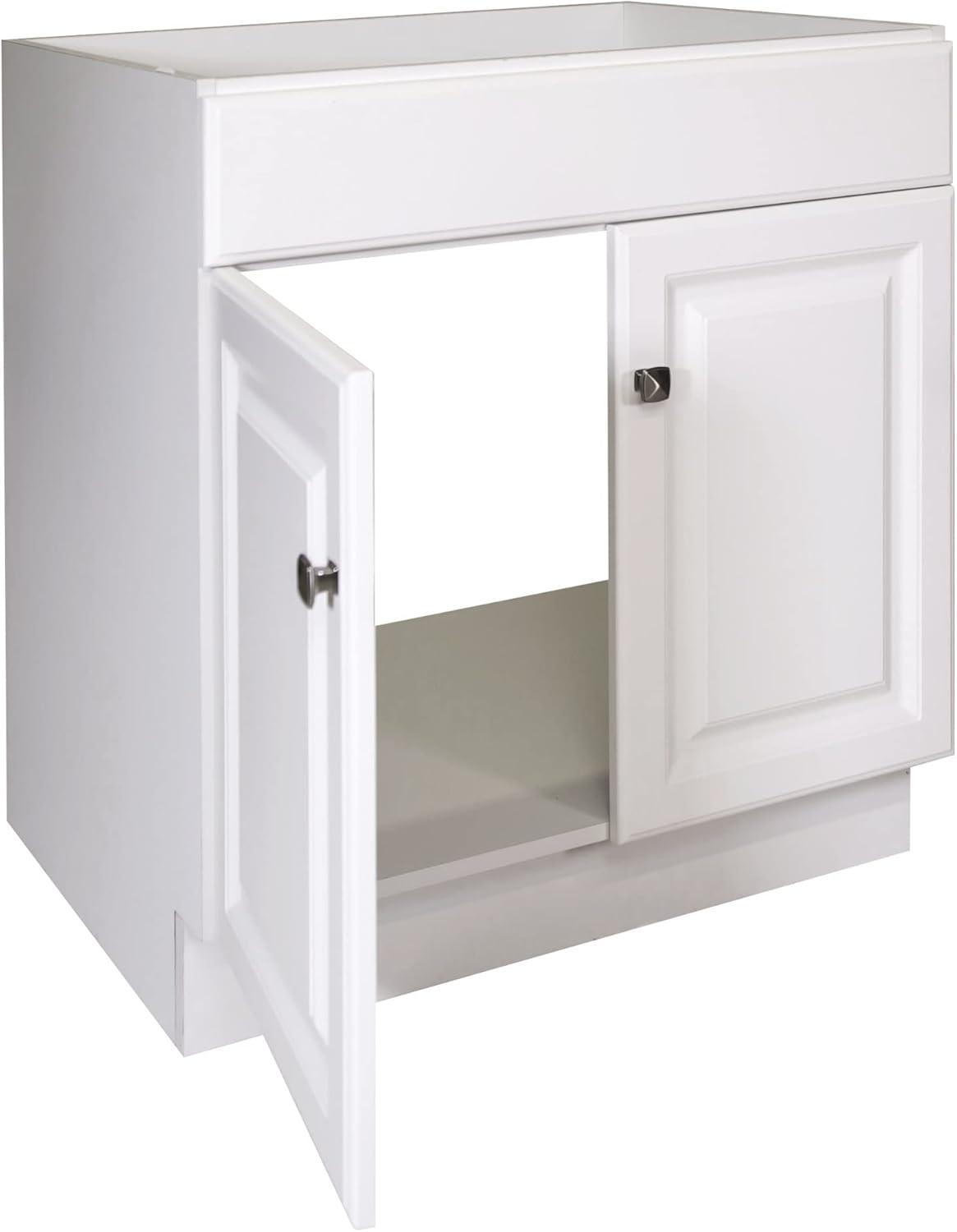 Wyndham 30" White MDF Freestanding Bathroom Vanity Cabinet