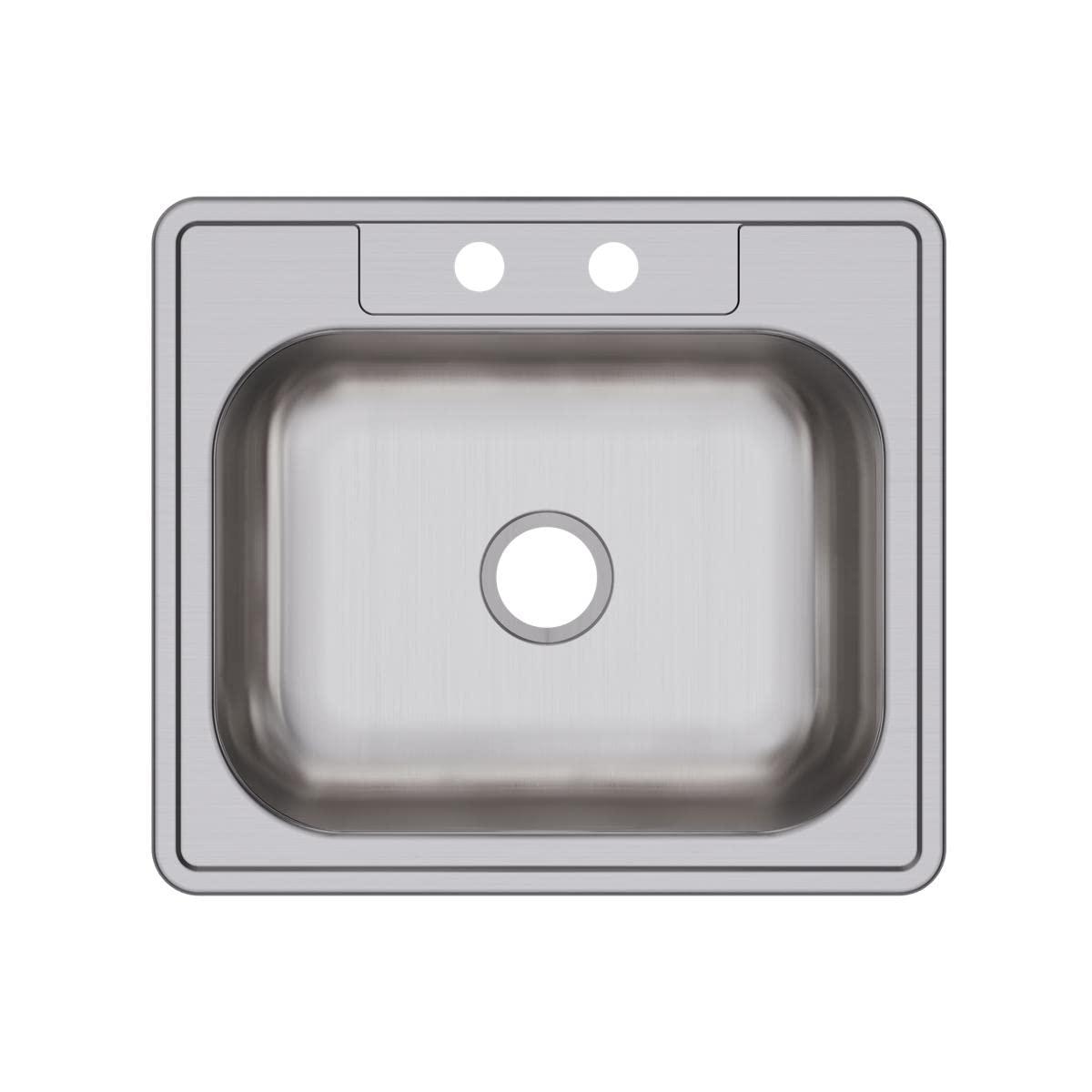 Elkay Dayton Stainless Steel 25" x 22" x 6-9/16", Single Bowl Drop-in Sink