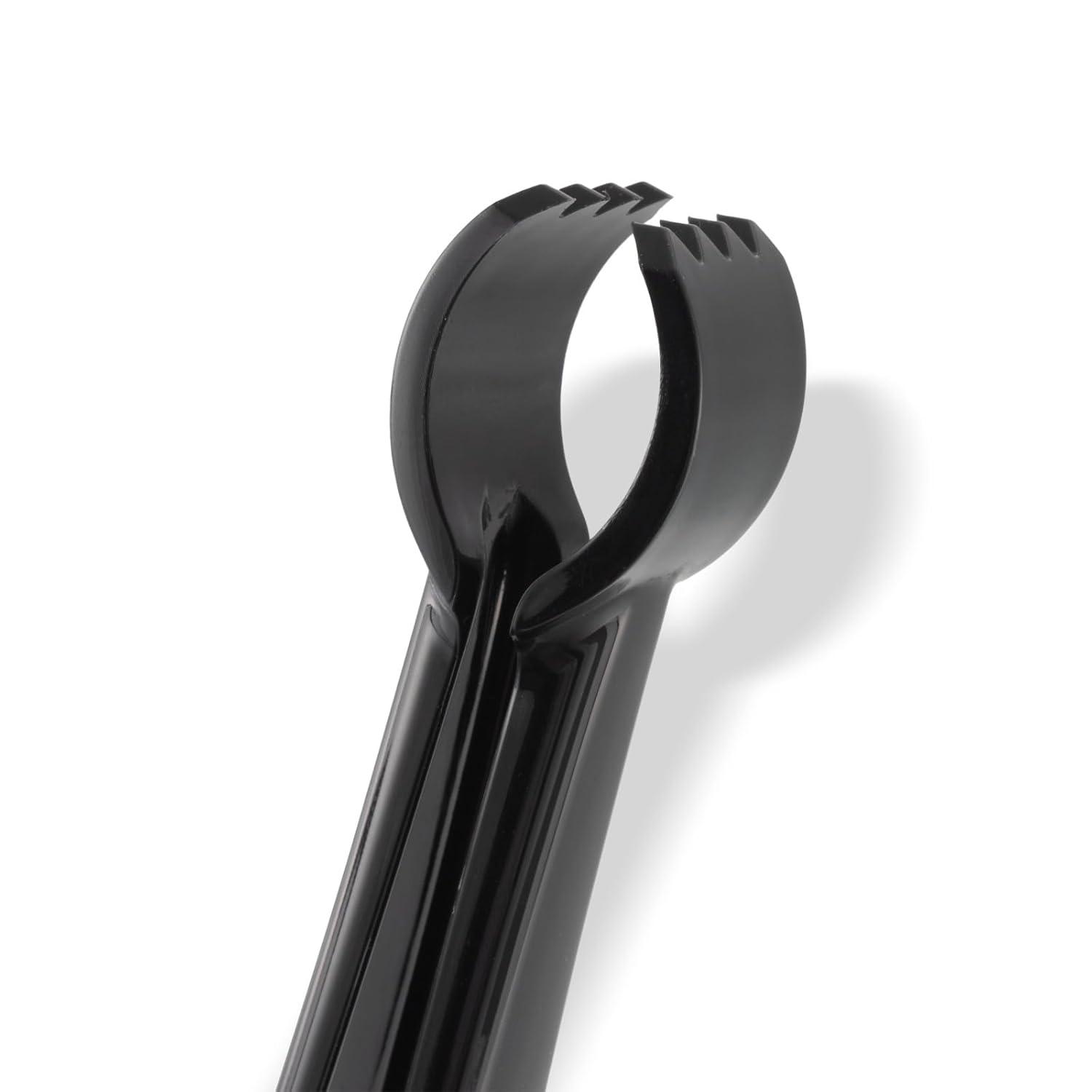 Black Polycarbonate 6-Inch Pom Salad Tong