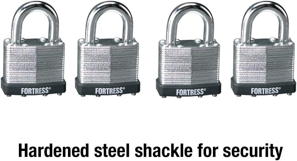 Master Lock Fortress 5.6 in. H X 1-1/2 in. W Steel 4-Pin Cylinder Padlock Keyed Alike