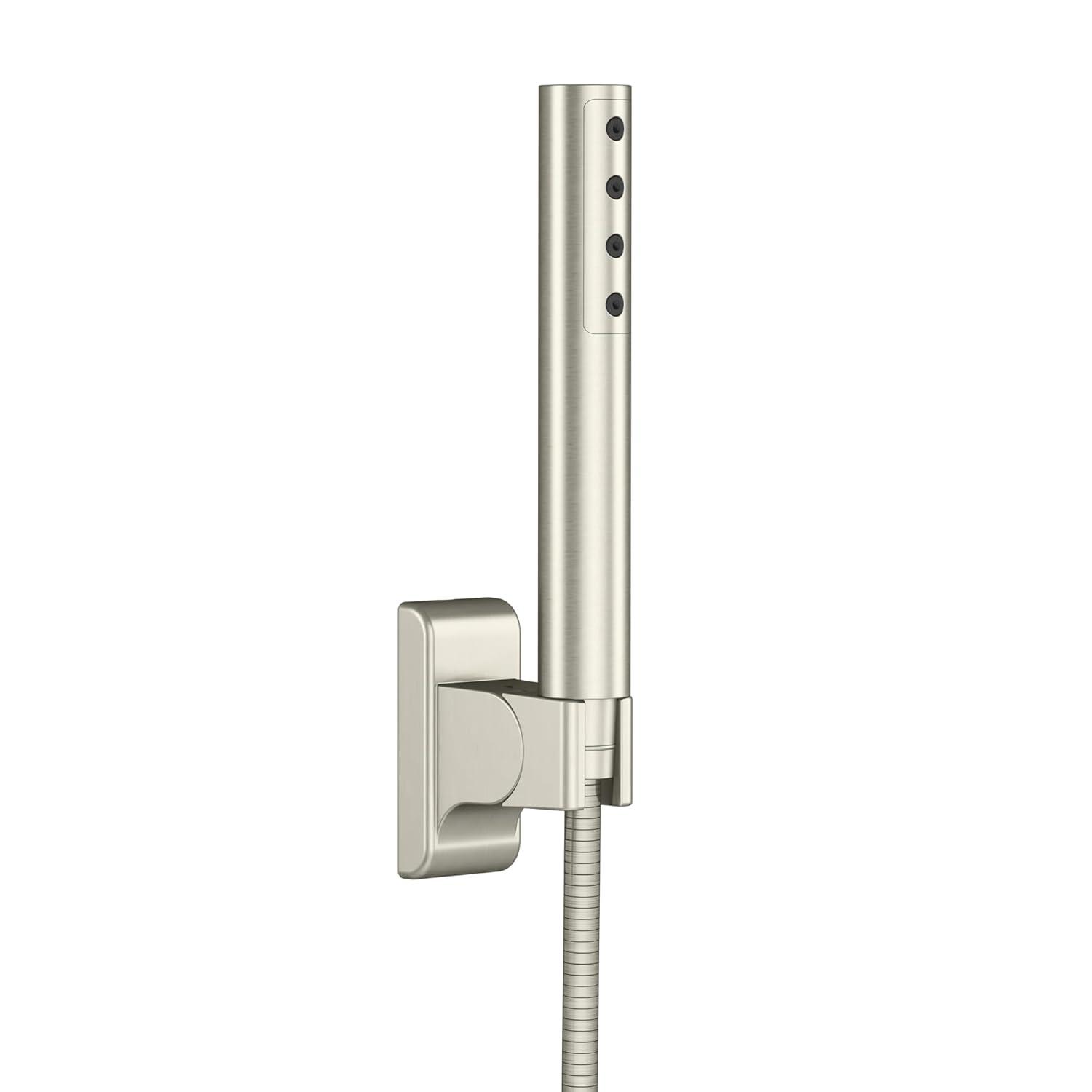 Pulse Showerspas Niagara Highflow Wall Mounted Tub Filler with Pivoting Arm Spout and Handshower 3030-WMTF-BN