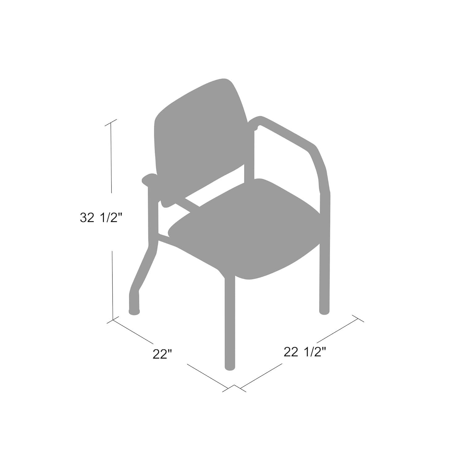 Boss Office Products Big and Tall Antimicrobial Guest Armchair, 300 lb. weight capacity, Beige