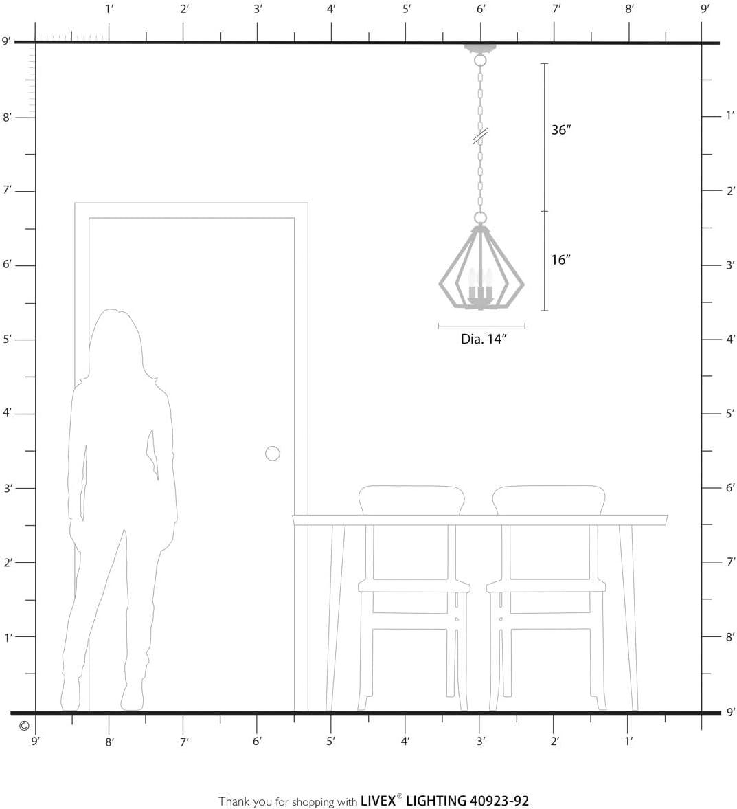 Livex Lighting Prism 3 - Light Pendant in  English Bronze/Antique Brass
