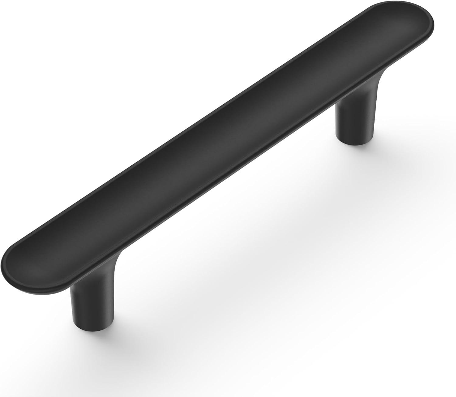 Matte Black Modern Kitchen Cabinet Pulls with Mounting Hardware