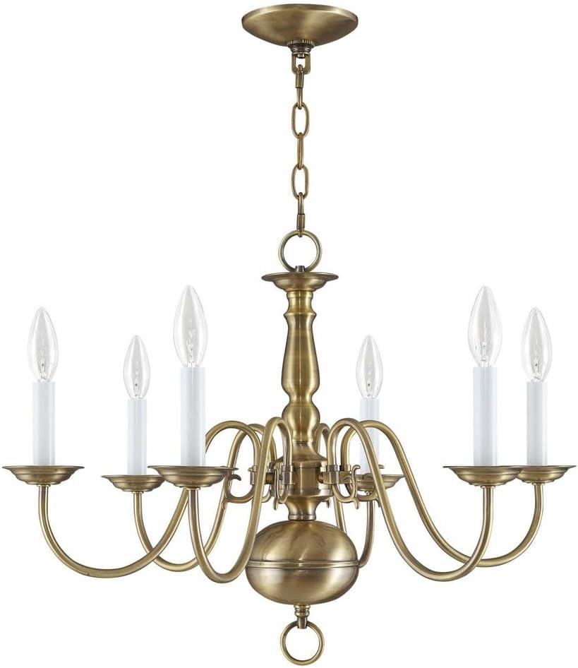 Livex Lighting - Williamsburgh - 6 Light Chandelier in Traditional Style - 24