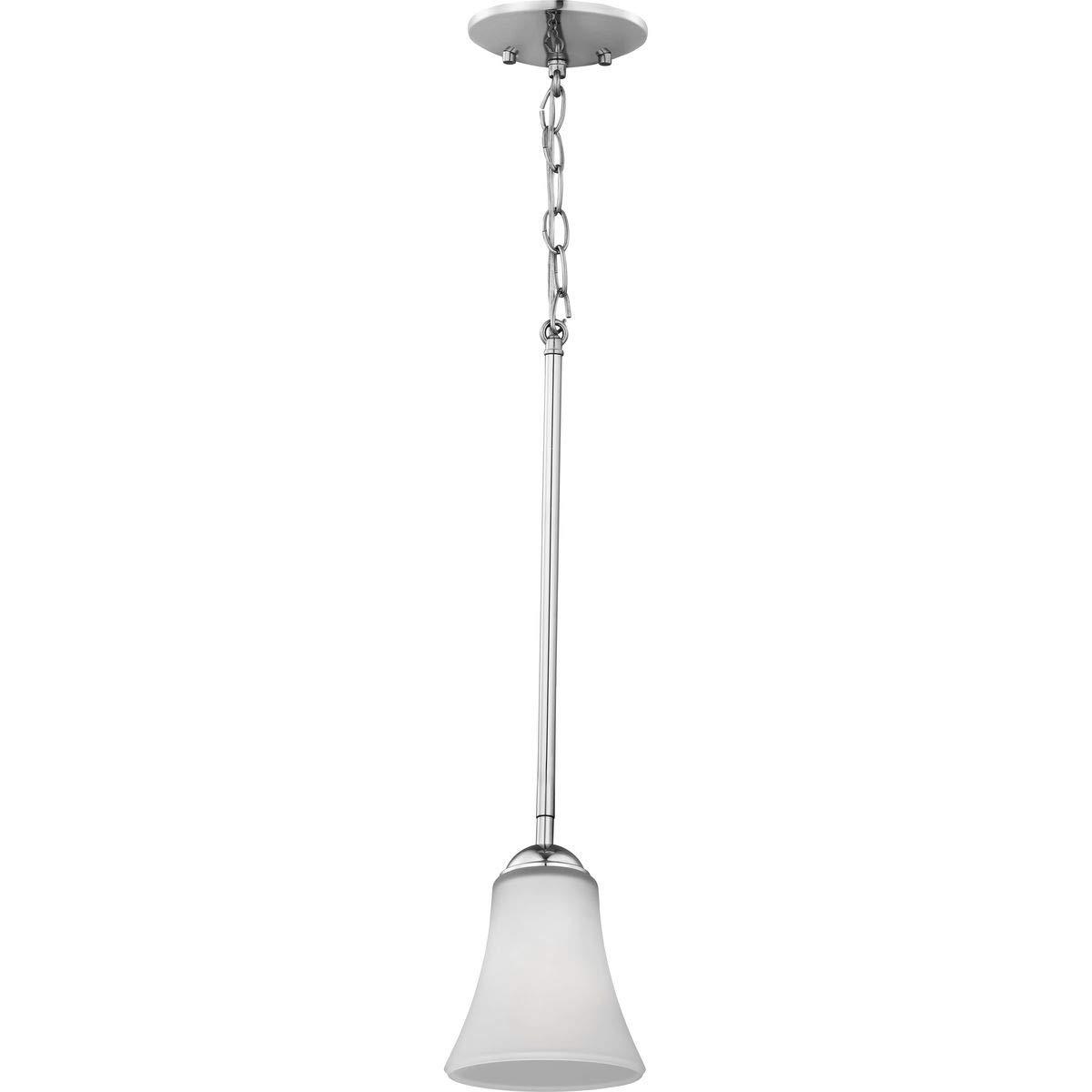 Progress Lighting, Angelic Collection, 1-Light Mini-Pendant, Polished Chrome, Etched Glass Shade