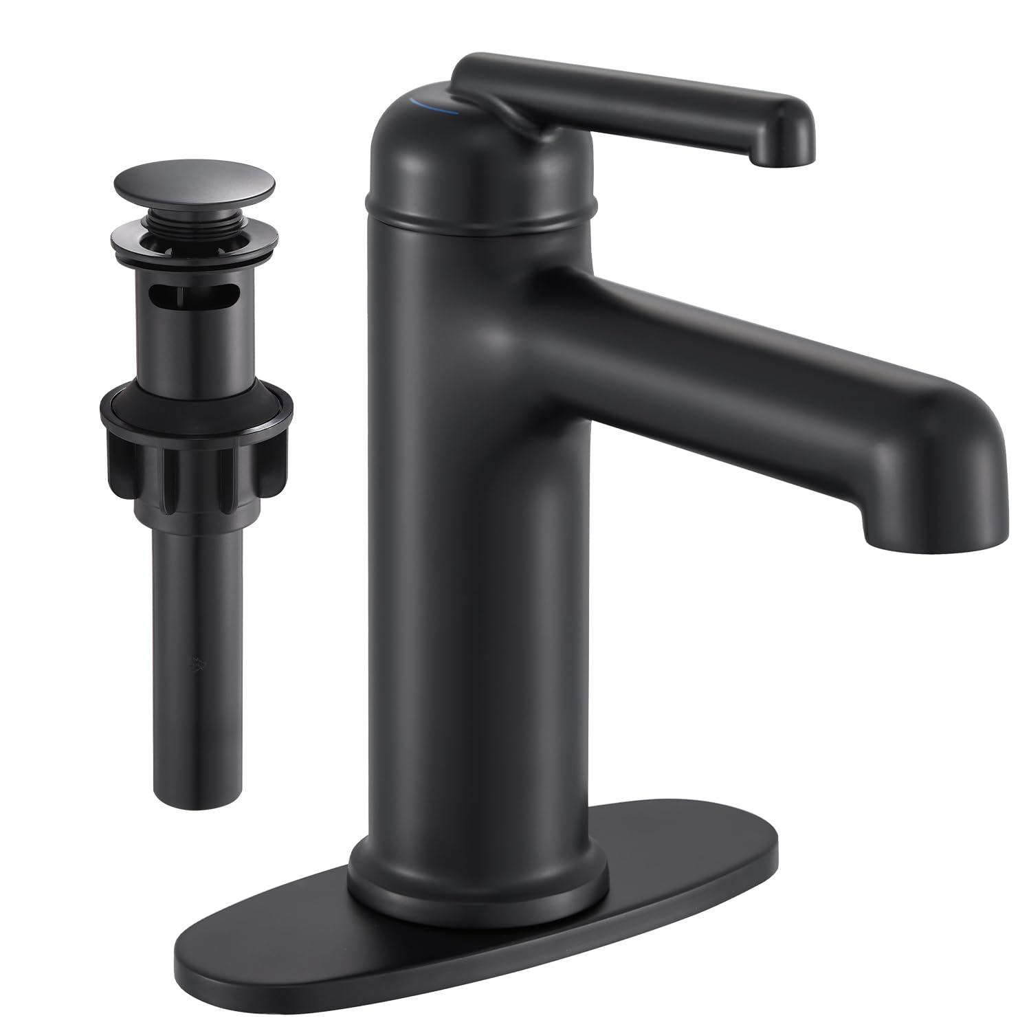 PRIMICOL YYY5G1D Bathroom faucet single hole with pop-up drain for 1-hole or 3-hole installation