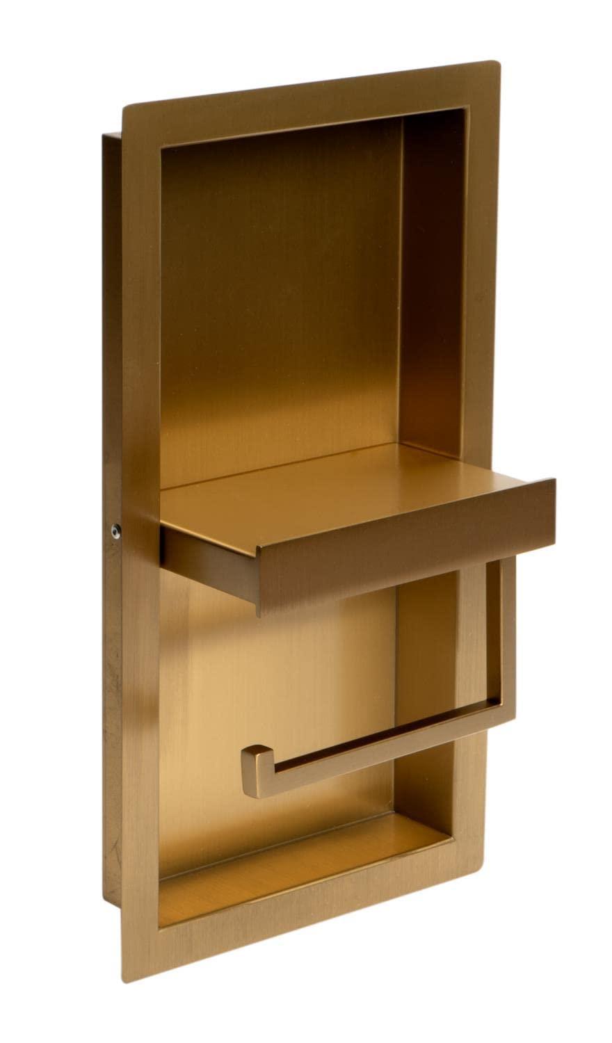 PVD Stainless Steel Recessed Toilet Paper Holder / Bathroom Niche
