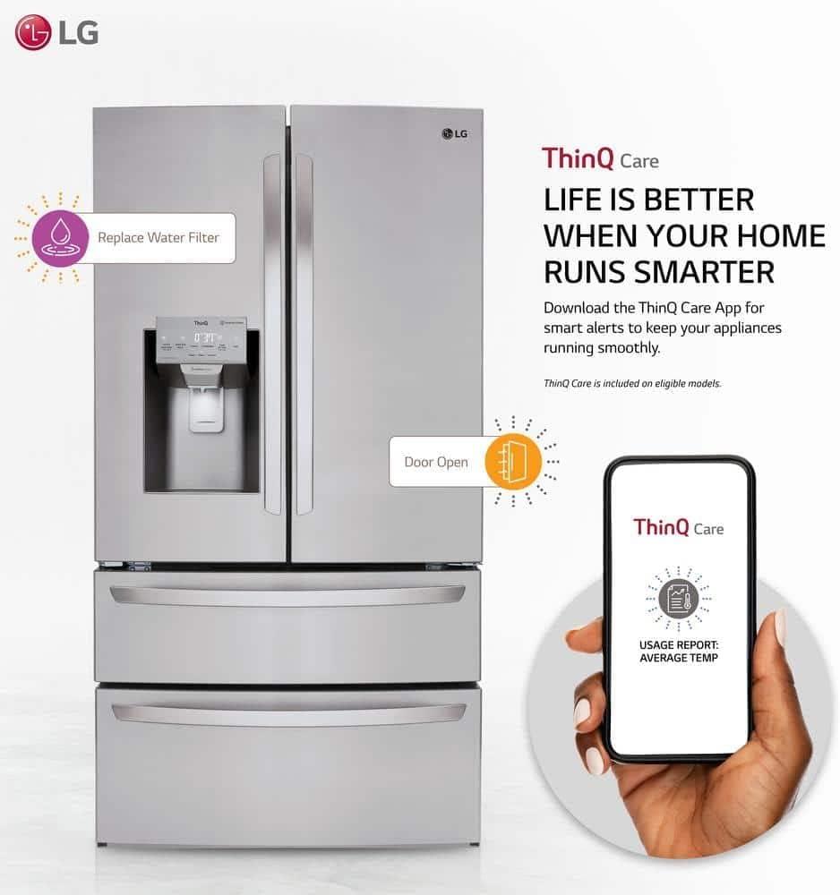 LG 28 Cu. ft. Smart Wi-Fi Enabled French Door Refrigerator, Stainless Steel (LMXS28626S)