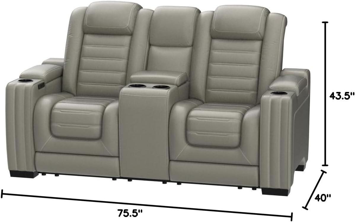 Jeremiah 75.5'' Upholstered Power Reclining Loveseat