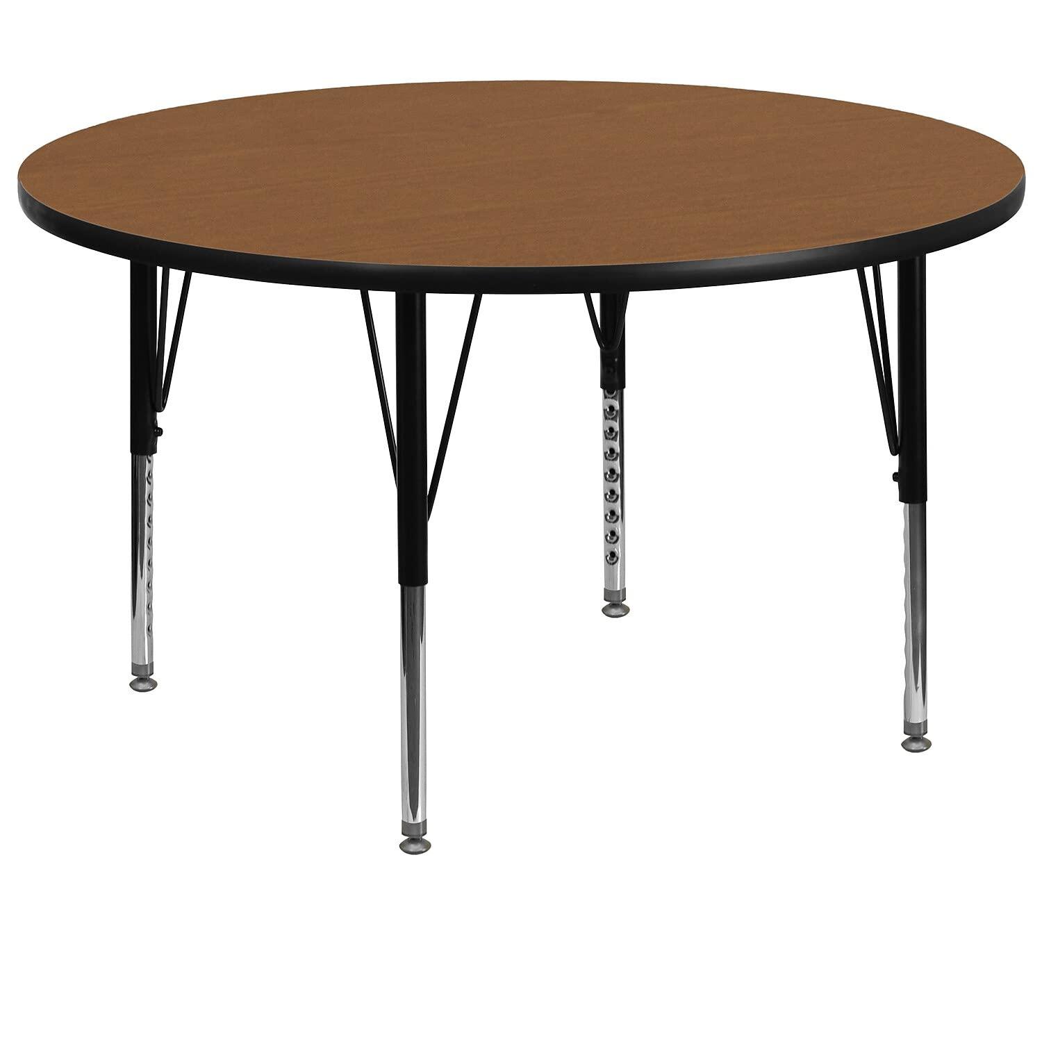 Goddard 42'' Round Thermal Laminate Activity Table - Adjustable Legs