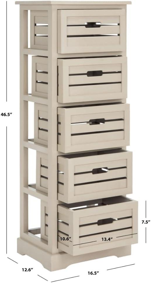 Samara 5 Drawer Cabinet - AMH5714 - Vintage Grey - Safavieh Couture
