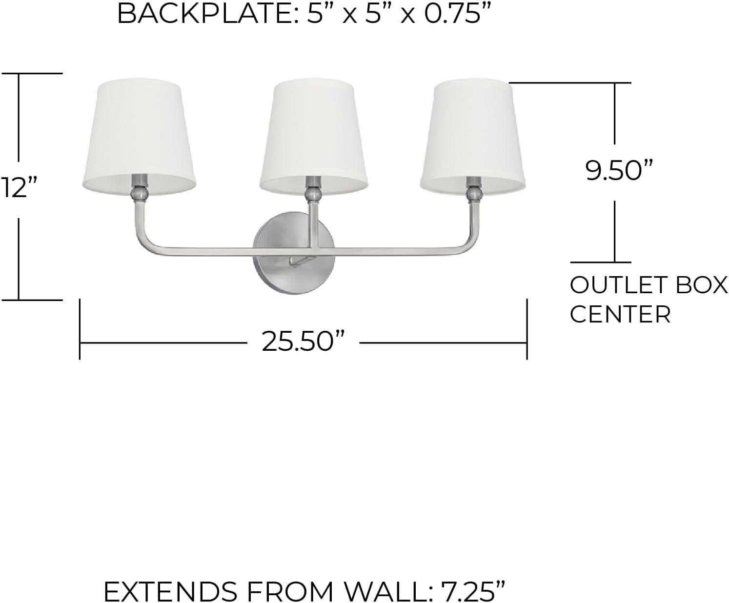 Capital Lighting - Dawson - 3 Light Transitional Bath Vanity Approved for Damp