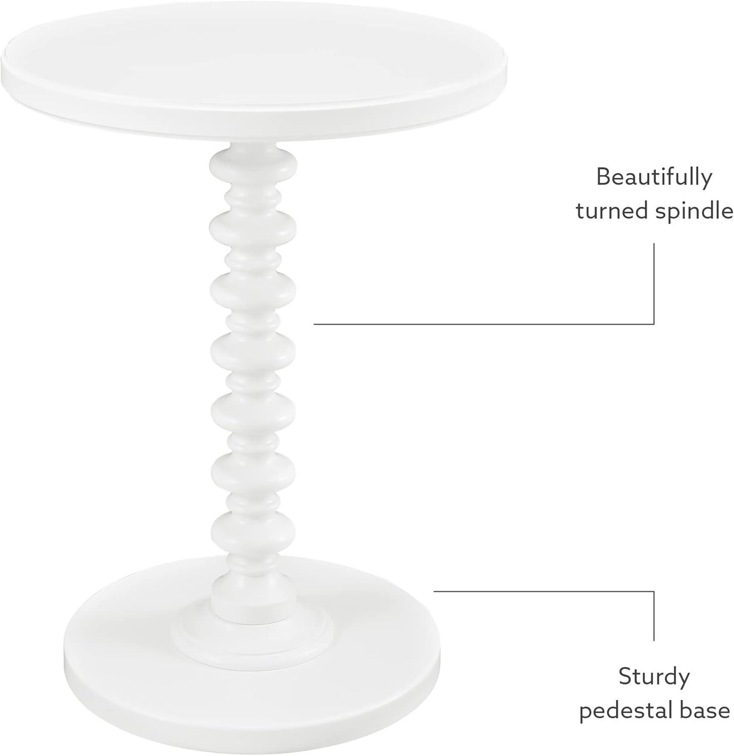 Powell Round Spindle Side Table, Multiple Colors