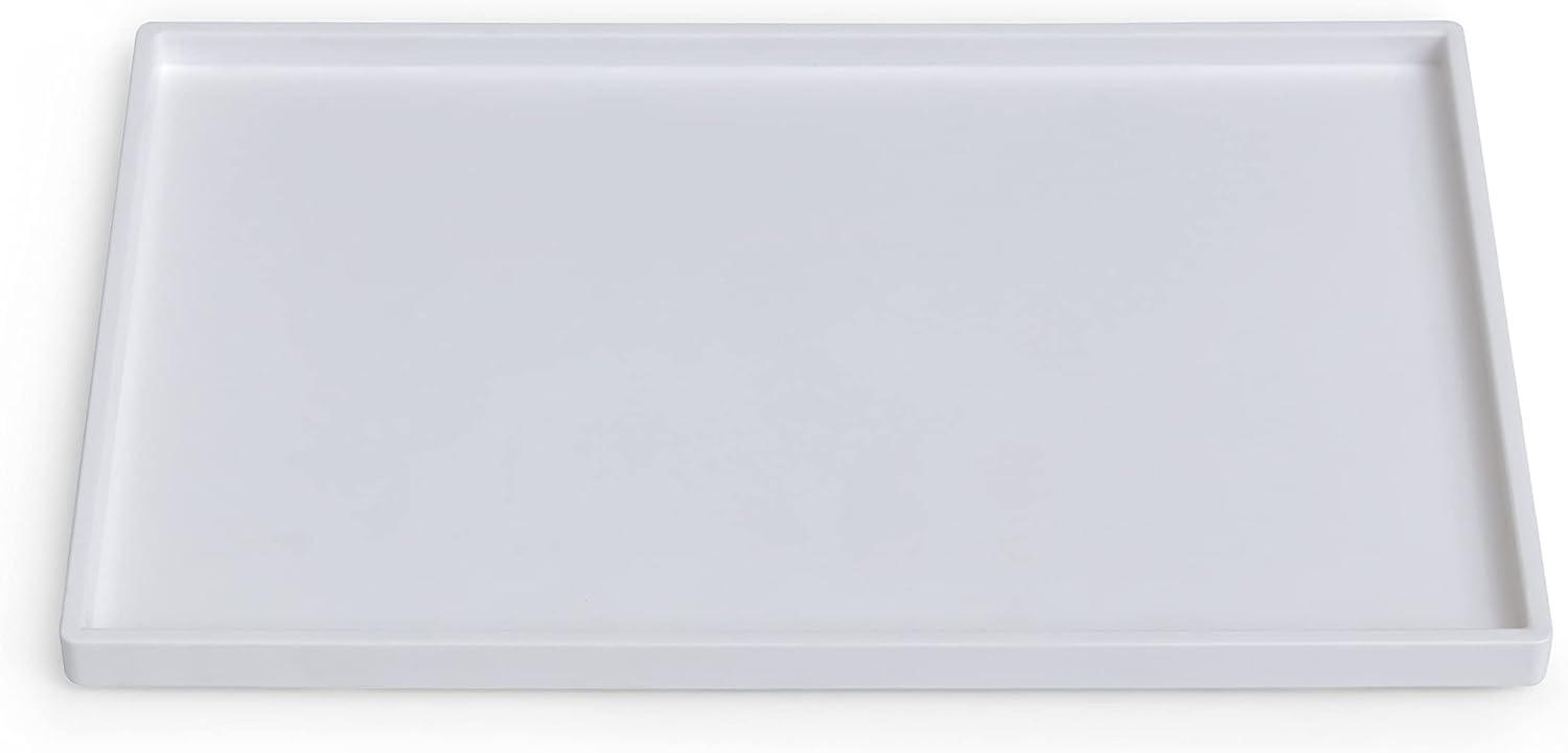 Slim White Stackable Plastic Letter Tray