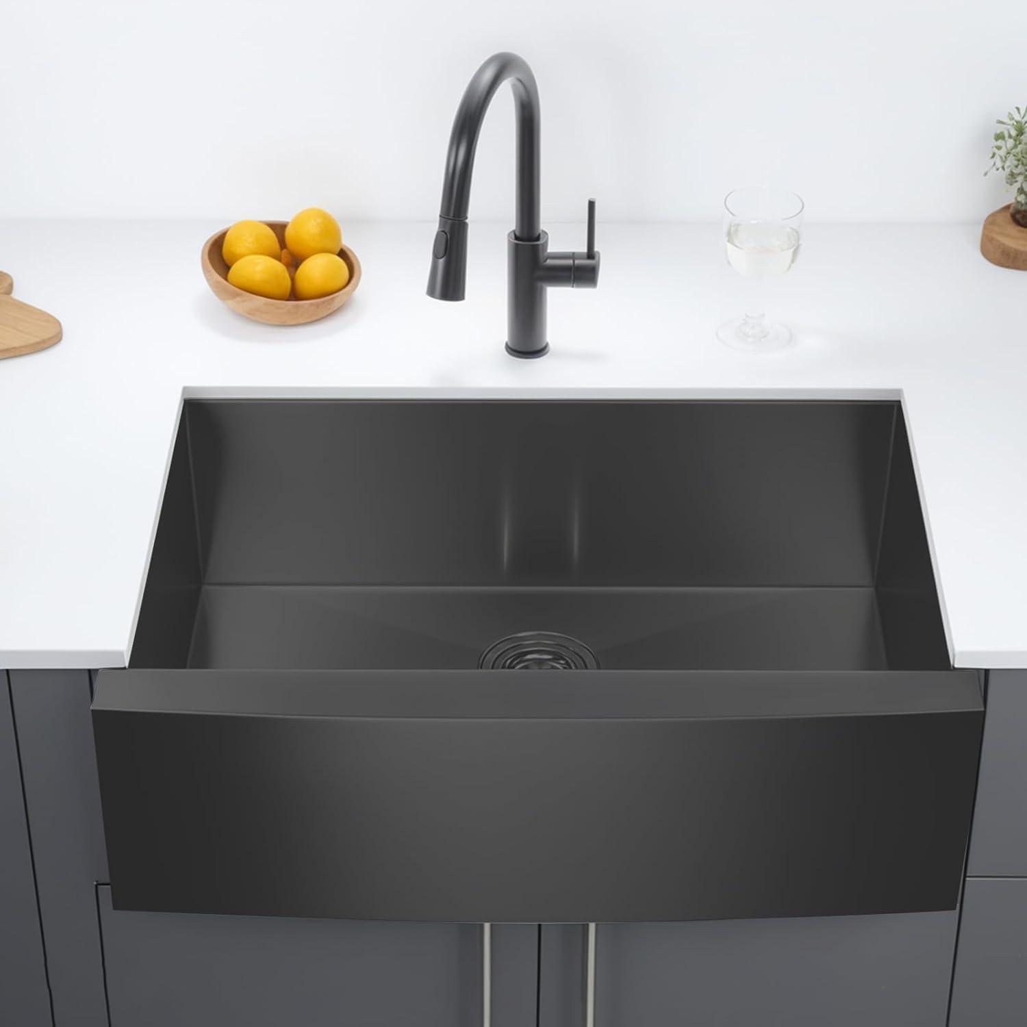 Ruvati 33-inch Apron-Front Farmhouse Kitchen Sink -Stainless Steel