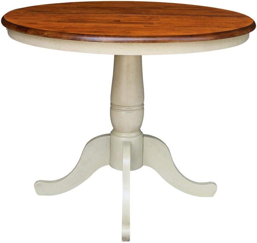 36" Round Dining Table with 12" Leaf - International Concepts