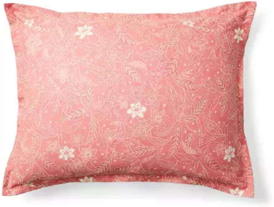 Dusty Rose Floral Cotton Full/Queen Duvet Cover Set