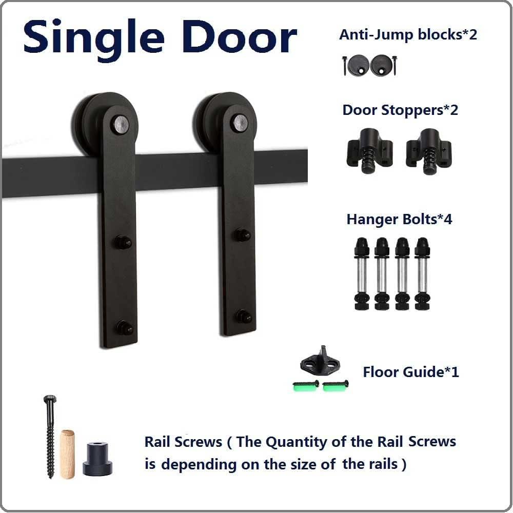 CCJH 4FT Sliding Barn Door Kit - Stylish & Durable Solution for Closet/Kitchen Doors