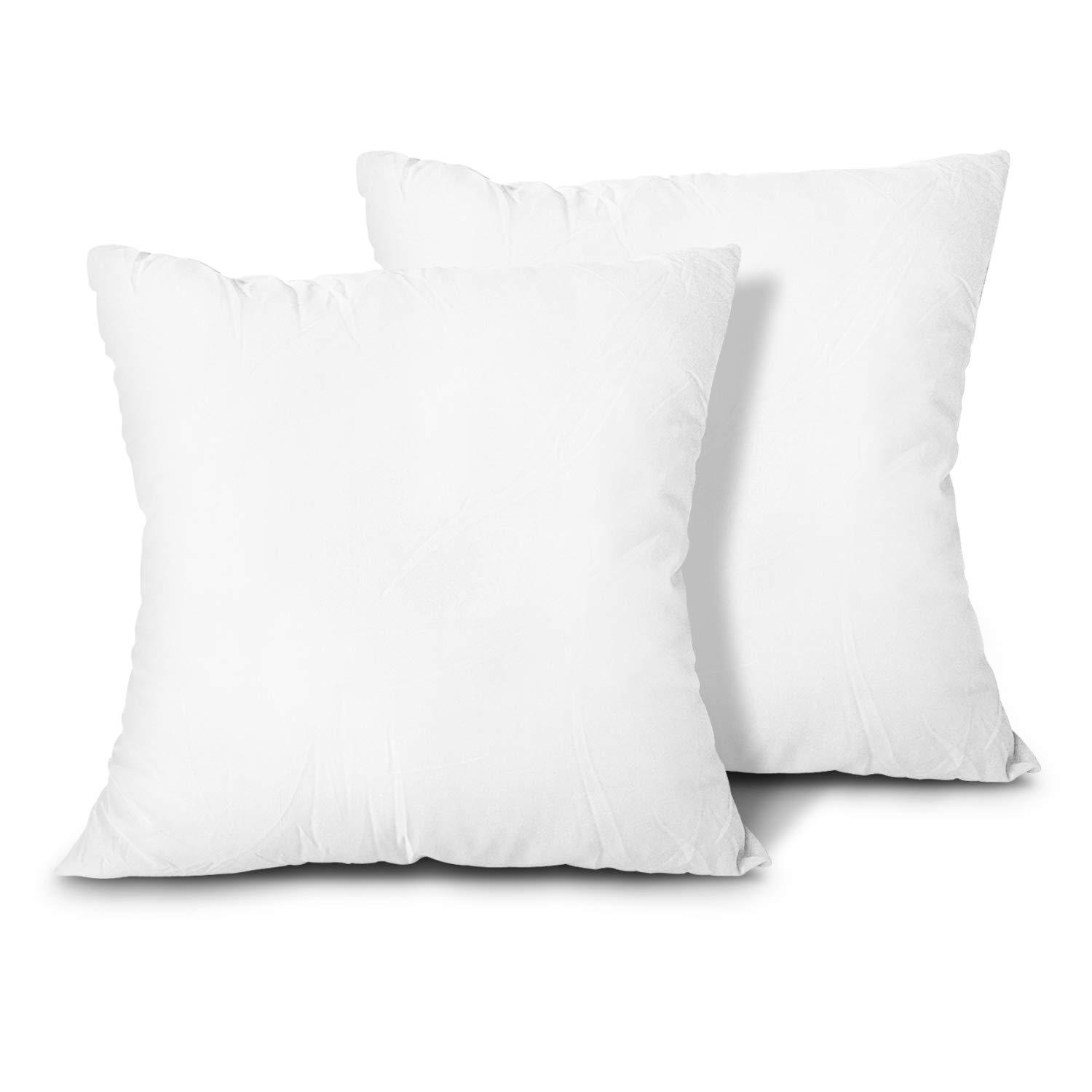 Linjieee Large Throw Pillows for Couch 24x24 2-Piece Non-woven Pillow Core Substitute Polyester Square Pillow Core