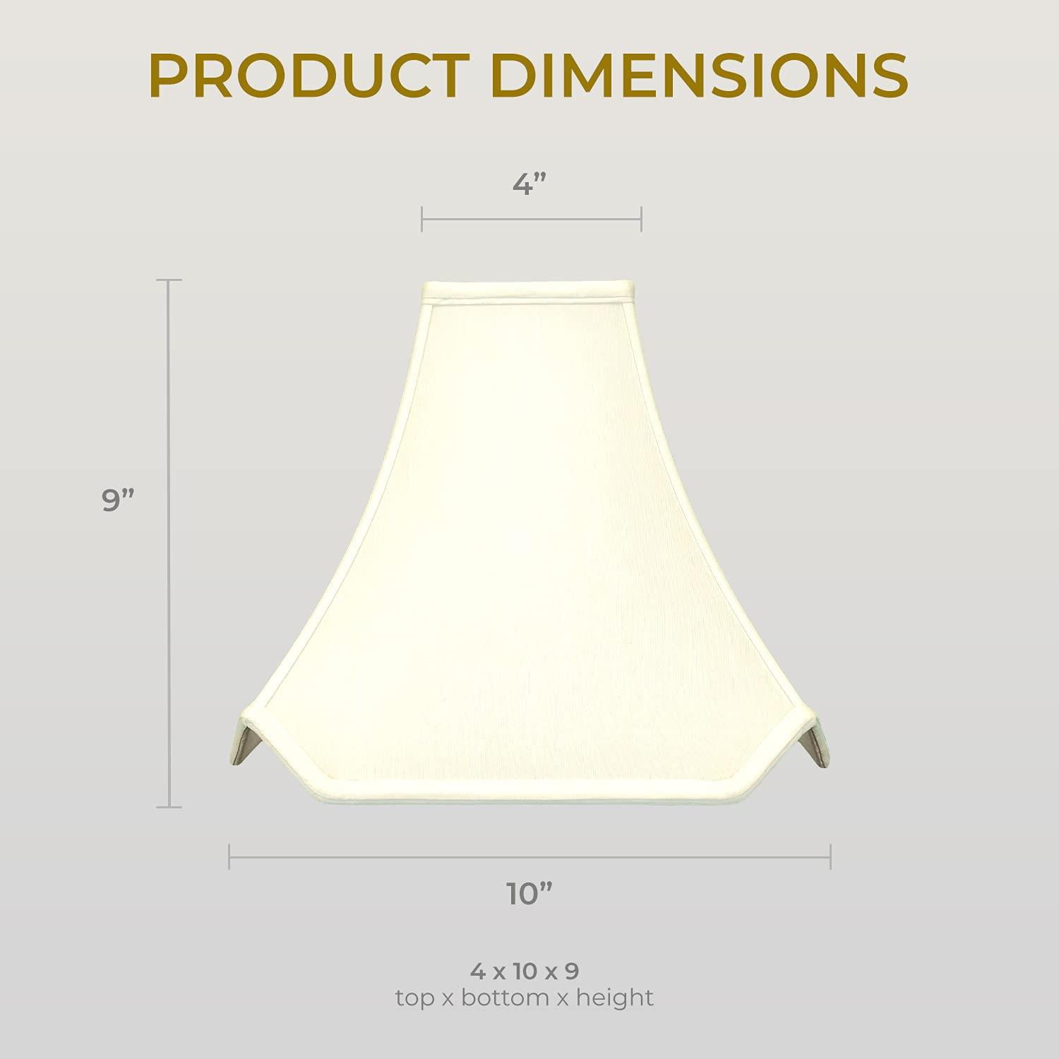 Royal Designs Pagoda Basic Lamp Shade, Eggshell, 4 x 10 x 9