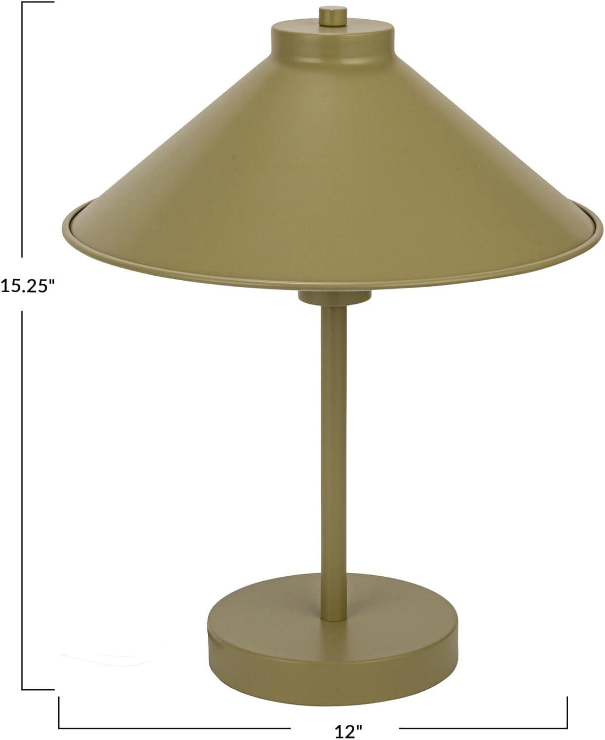 Chartreuse Adjustable Metal Bedside Table Lamp with Round Shade