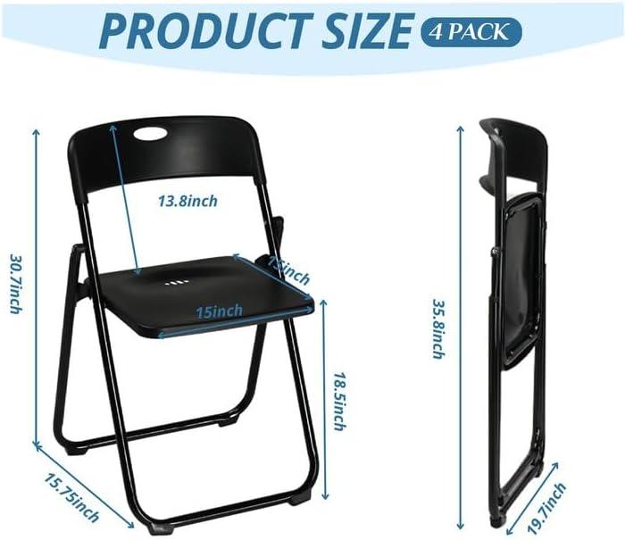 Arlmont & Co. Plastic Folding Chairs(Set Of 4)