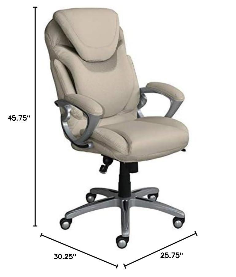 Serta Bryce Executive Office Chair with Patented AIR Lumbar Technology and Layered Body Pillows