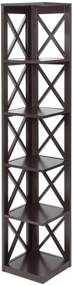 Convenience Concepts Oxford 5 Tier Corner Bookcase, Multiple Finishes
