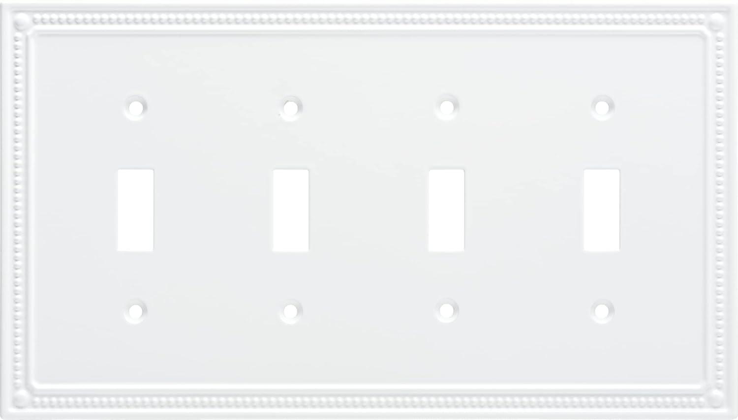 Franklin Brass Classic Beaded 2-Gang Toggle Light Switch Wall Plate