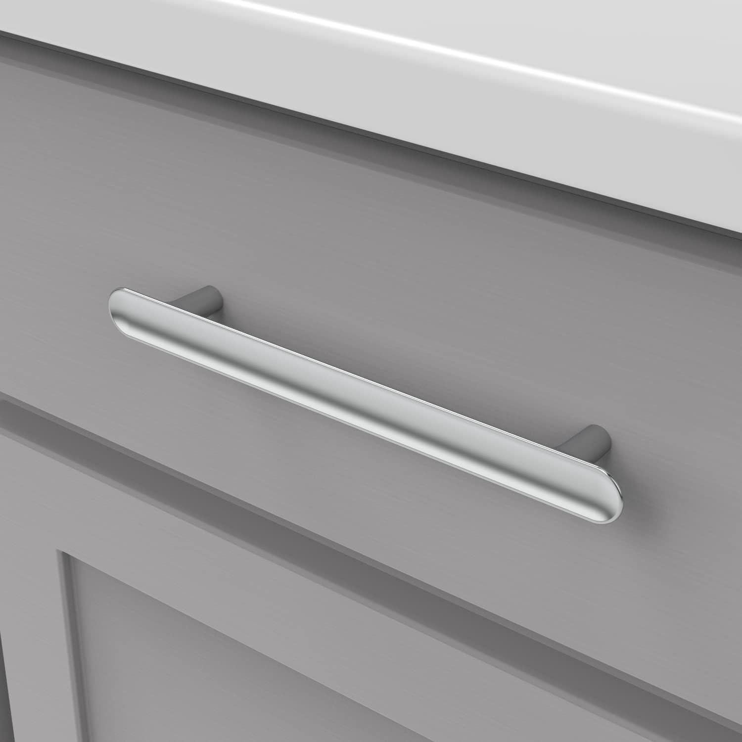 Chrome Polished Kitchen Cabinet Pulls with Mounting Hardware