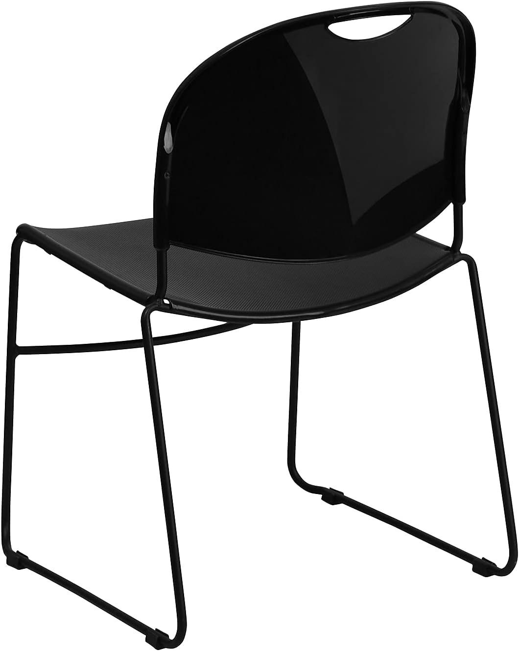 Flash Furniture Gaea 880 lb. Capacity Ultra-Compact Stack Chair with Metal Frame (Set of 5)