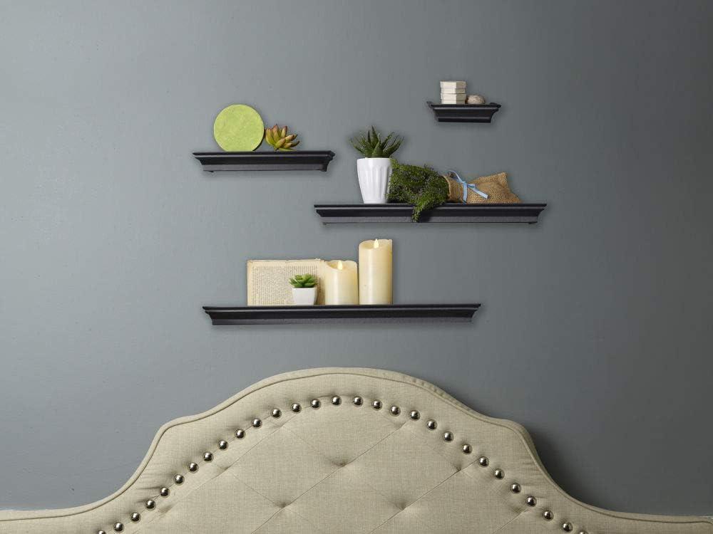 Melannco Melannco 5 Pieces Floating Molding Shelves for Bedroom, Living Room, Bathroom, Kitchen, Nursery (Set of 5)