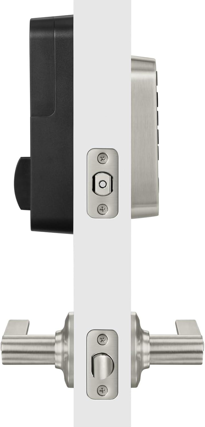 Satin Nickel Keypad Deadbolt with Backlit Keypad