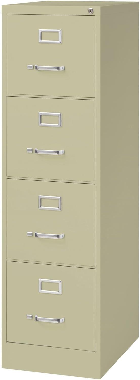 Sleek Black 4-Drawer Legal Size Lockable Steel File Cabinet