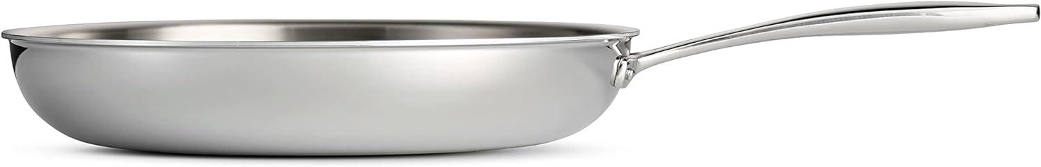 12" Stainless Steel and Aluminum Tri-Ply Clad Fry Pan